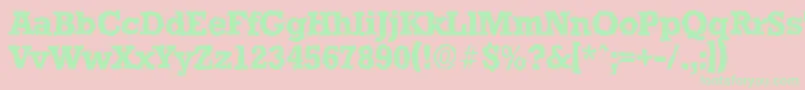 StaffordrandomBold Font – Green Fonts on Pink Background