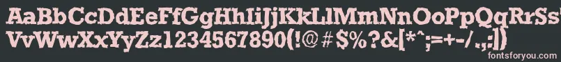 StaffordrandomBold Font – Pink Fonts on Black Background