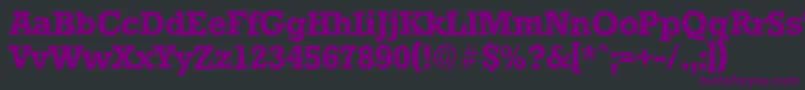 StaffordrandomBold Font – Purple Fonts on Black Background