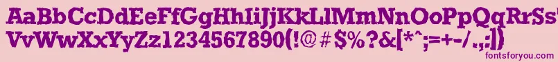 StaffordrandomBold Font – Purple Fonts on Pink Background
