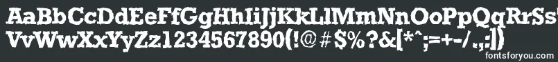 Шрифт StaffordrandomBold – белые шрифты на чёрном фоне
