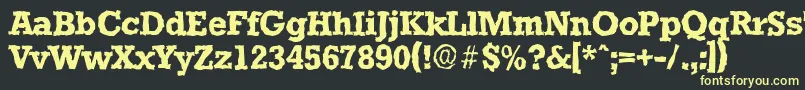 StaffordrandomBold Font – Yellow Fonts on Black Background