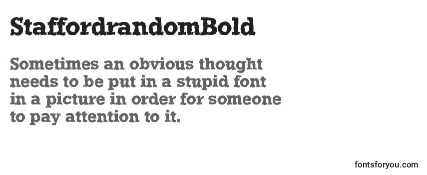 StaffordrandomBold Font