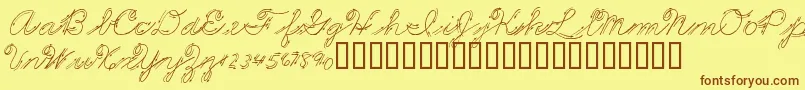 PREMMS   Font – Brown Fonts on Yellow Background