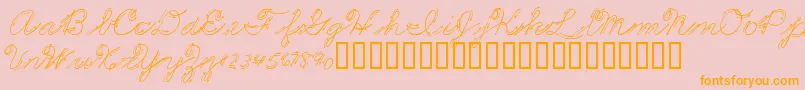 PREMMS   Font – Orange Fonts on Pink Background