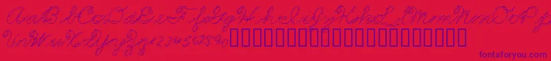 PREMMS   Font – Purple Fonts on Red Background