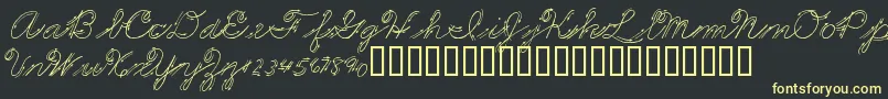 PREMMS   Font – Yellow Fonts on Black Background