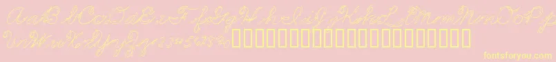 PREMMS   Font – Yellow Fonts on Pink Background