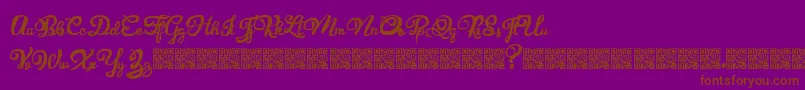 Prescribe Font – Brown Fonts on Purple Background