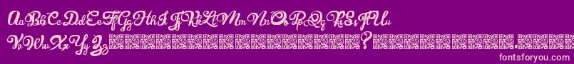 Prescribe Font – Pink Fonts on Purple Background