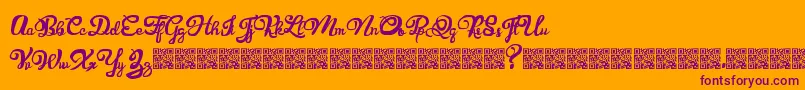 Prescribe Font – Purple Fonts on Orange Background