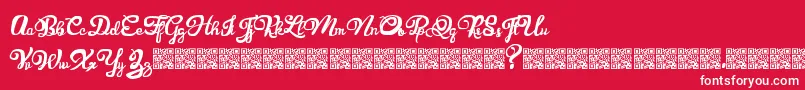 フォントPrescribe – 赤い背景に白い文字