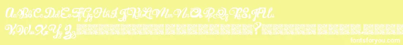 Prescribe Font – White Fonts on Yellow Background