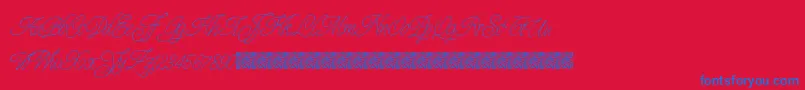 Prescriptivism Font – Blue Fonts on Red Background