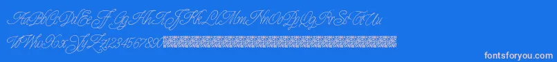 Prescriptivism Font – Pink Fonts on Blue Background