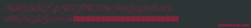 Prescriptivism Font – Red Fonts on Black Background