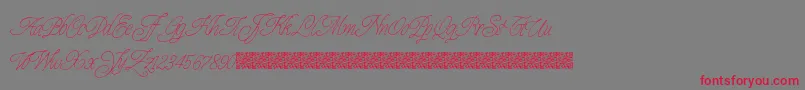 Prescriptivism Font – Red Fonts on Gray Background