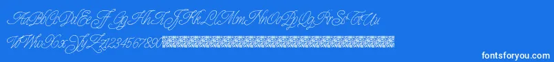 Prescriptivism Font – White Fonts on Blue Background