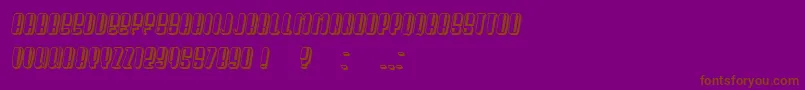 President Condensed Italic Font – Brown Fonts on Purple Background