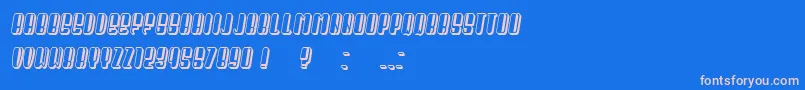 Fonte President Condensed Italic – fontes rosa em um fundo azul