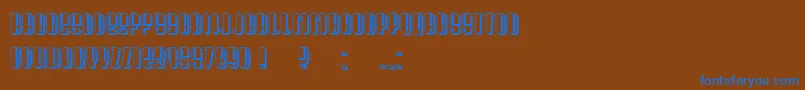 President Condensed Font – Blue Fonts on Brown Background