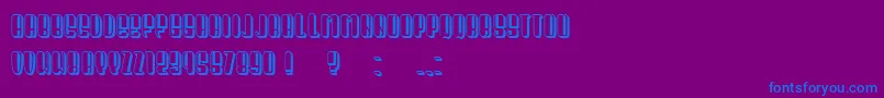 President Condensed-Schriftart – Blaue Schriften auf violettem Hintergrund