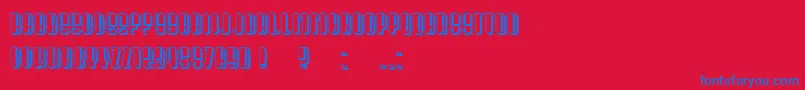 President Condensed-Schriftart – Blaue Schriften auf rotem Hintergrund