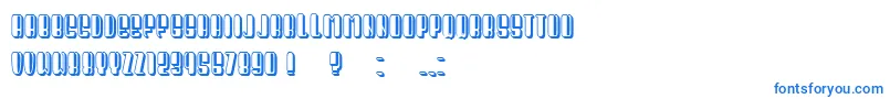 Czcionka President Condensed – niebieskie czcionki na białym tle