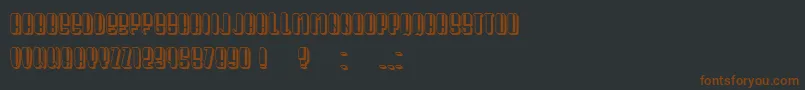 Шрифт President Condensed – коричневые шрифты на чёрном фоне