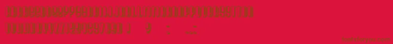 フォントPresident Condensed – 赤い背景に茶色の文字