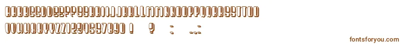 Czcionka President Condensed – brązowe czcionki