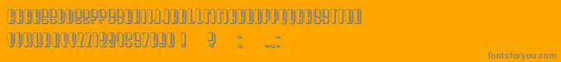 President Condensed Font – Gray Fonts on Orange Background