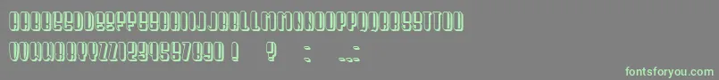 フォントPresident Condensed – 灰色の背景に緑のフォント
