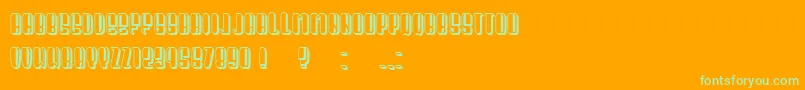 Шрифт President Condensed – зелёные шрифты на оранжевом фоне