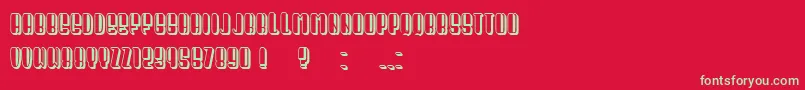 フォントPresident Condensed – 赤い背景に緑の文字