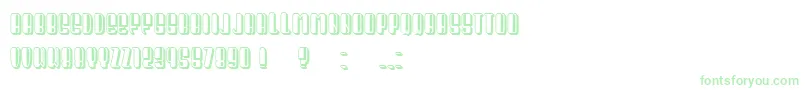 President Condensed-Schriftart – Grüne Schriften auf weißem Hintergrund