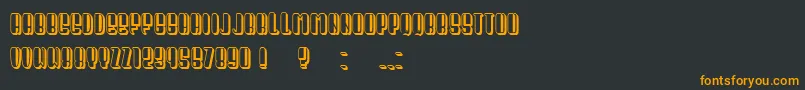 Шрифт President Condensed – оранжевые шрифты на чёрном фоне