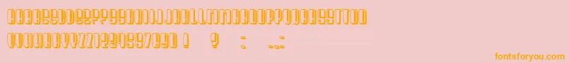 President Condensed Font – Orange Fonts on Pink Background