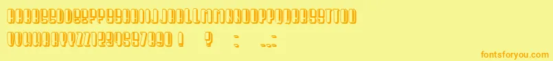 President Condensed-fontti – oranssit fontit keltaisella taustalla