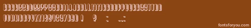 Шрифт President Condensed – розовые шрифты на коричневом фоне