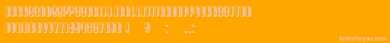 Шрифт President Condensed – розовые шрифты на оранжевом фоне
