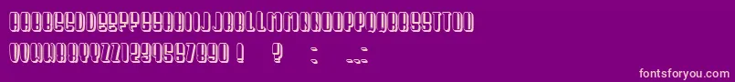 President Condensed-fontti – vaaleanpunaiset fontit violetilla taustalla