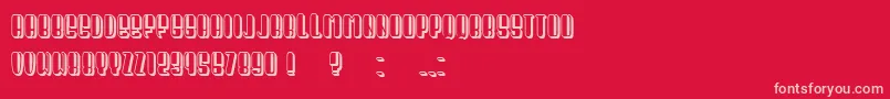Шрифт President Condensed – розовые шрифты на красном фоне
