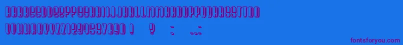 フォントPresident Condensed – 紫色のフォント、青い背景