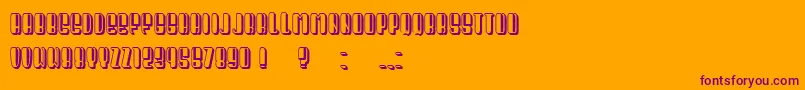 フォントPresident Condensed – オレンジの背景に紫のフォント