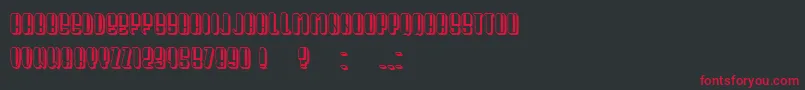 Шрифт President Condensed – красные шрифты на чёрном фоне