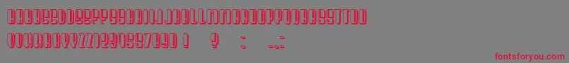 フォントPresident Condensed – 赤い文字の灰色の背景