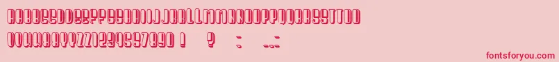 フォントPresident Condensed – ピンクの背景に赤い文字