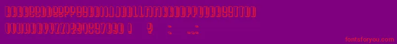 フォントPresident Condensed – 紫の背景に赤い文字