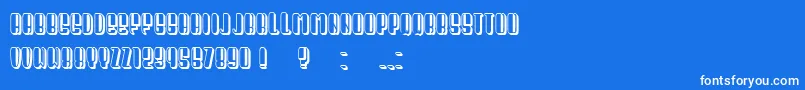 President Condensed Font – White Fonts on Blue Background